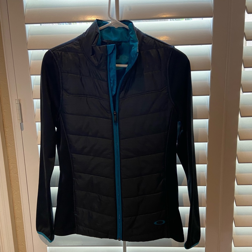 Black Oakley down jacket, small, never worn